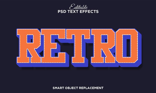 efecto de texto retro vintage para el título de la caricatura