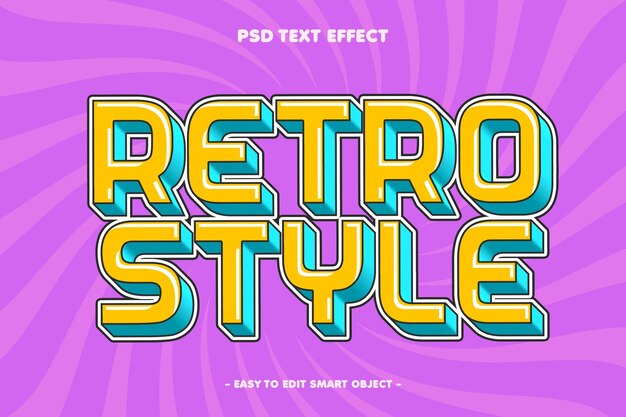 Efecto de texto retrógrado editable