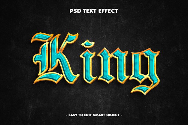 Efecto de texto del rey