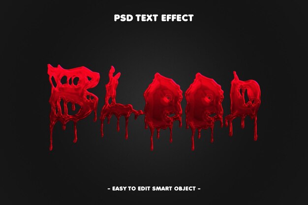 Efecto de texto de sangre