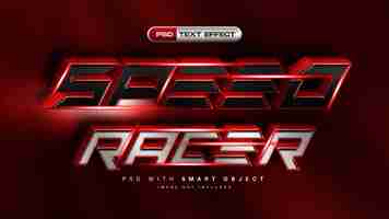 PSD gratuito efecto de texto speed racer