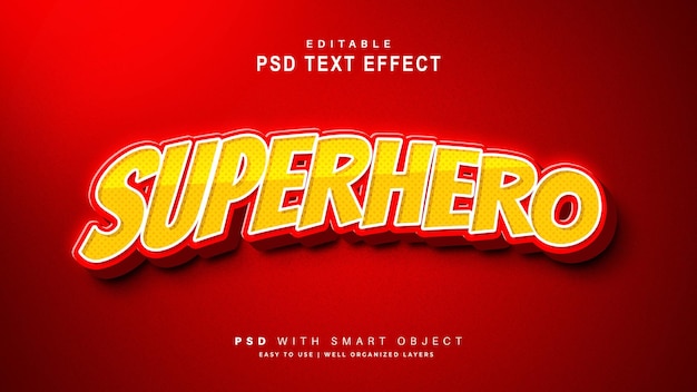 Efecto de texto de superhéroe