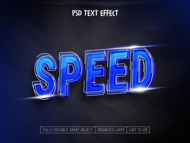 Efecto de texto de velocidad