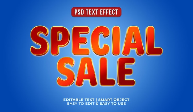 Efecto de texto de venta especial