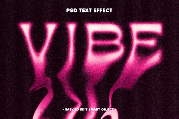 Efecto de texto de vibración de fusión colorida