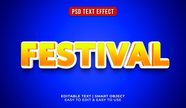 efectos de texto del festival fáciles de editar