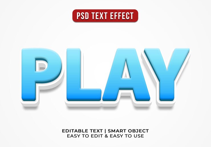 PSD gratuito efectos de texto de juego de estilo 3d editables