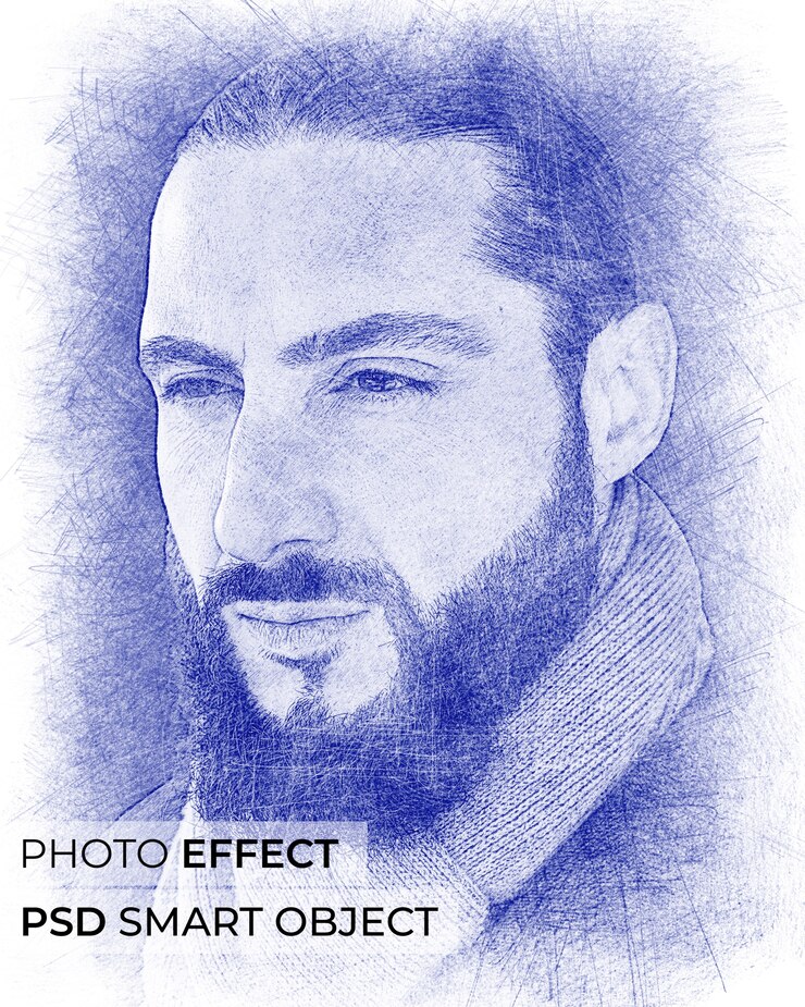 PSD Gratis efek foto pulpen
