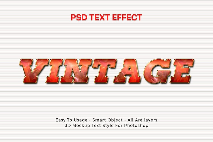 PSD Gratis efek gaya teks 3d