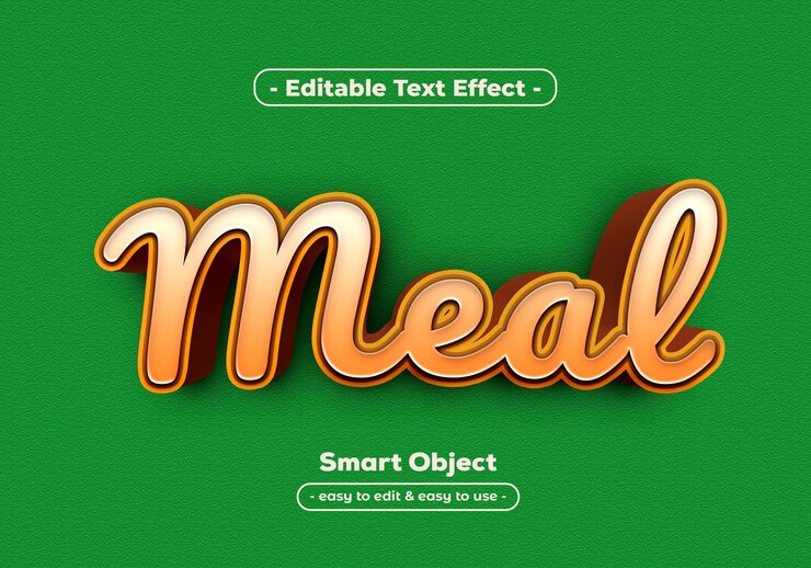PSD Gratis efek gaya teks makanan