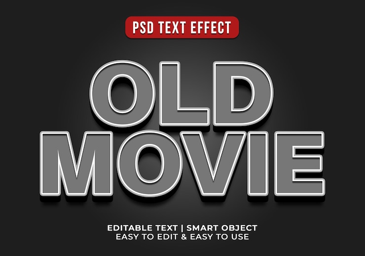 PSD Gratis efek teks 3d retro yang dapat diedit