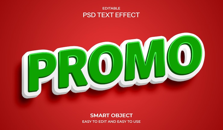 PSD Gratis efek teks gaya promosi
