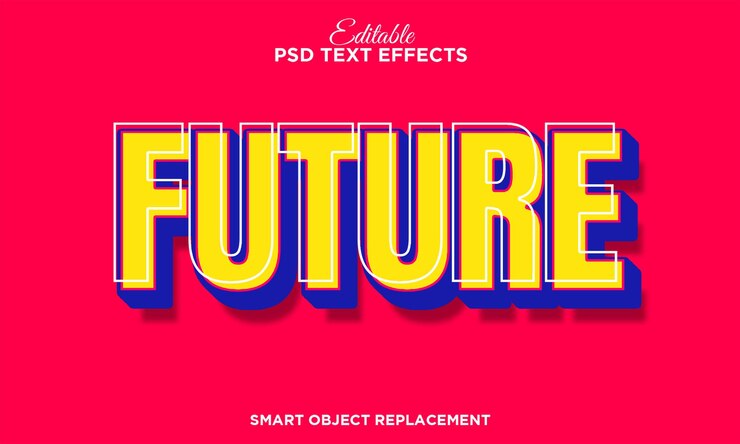 PSD Gratis efek teks pop art retro