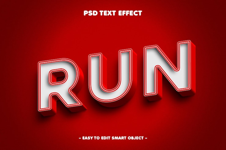 PSD Gratis efek teks tebal