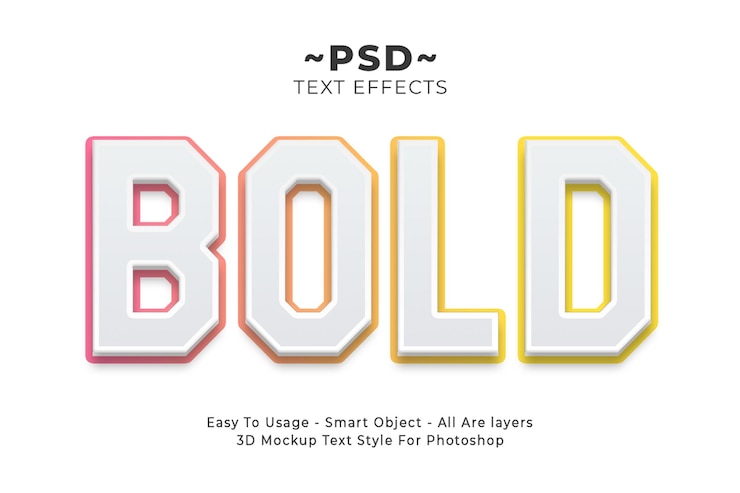 PSD gratuito effetto di stile testo 3d