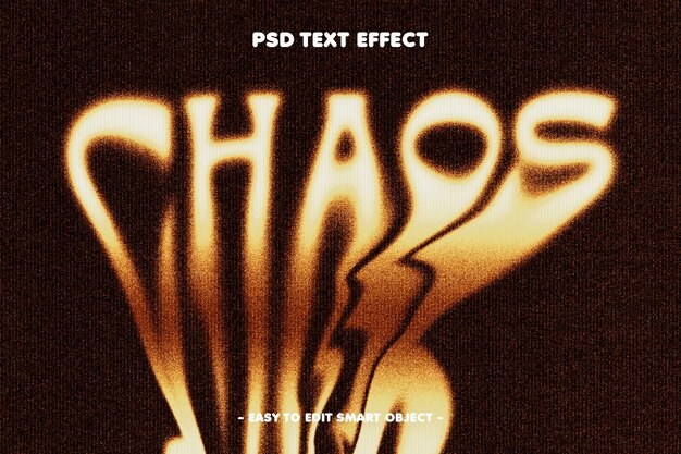 Effetto di testo colorato in stile Chaos Melting