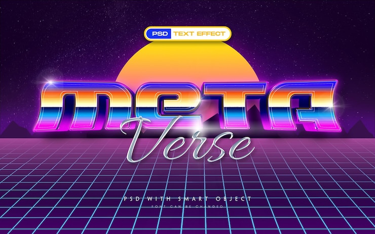 PSD gratuito effetto di testo in stile retrò 3d spaziale