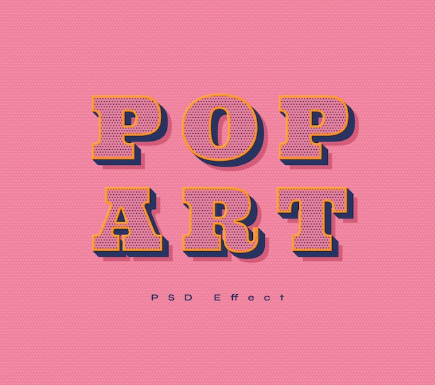 Effetto di testo Pop Art