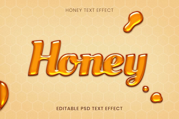 Effetto di testo psd modificabile miele