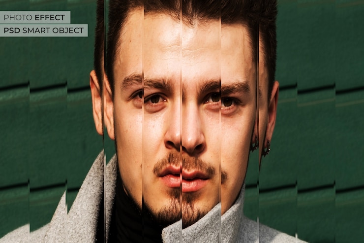 PSD gratuito effetto foto di distorsione del vetro