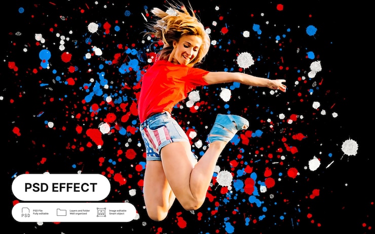 PSD gratuito effetto foto splash