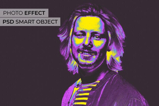 Effetto fotografico a mezza tonalità acida