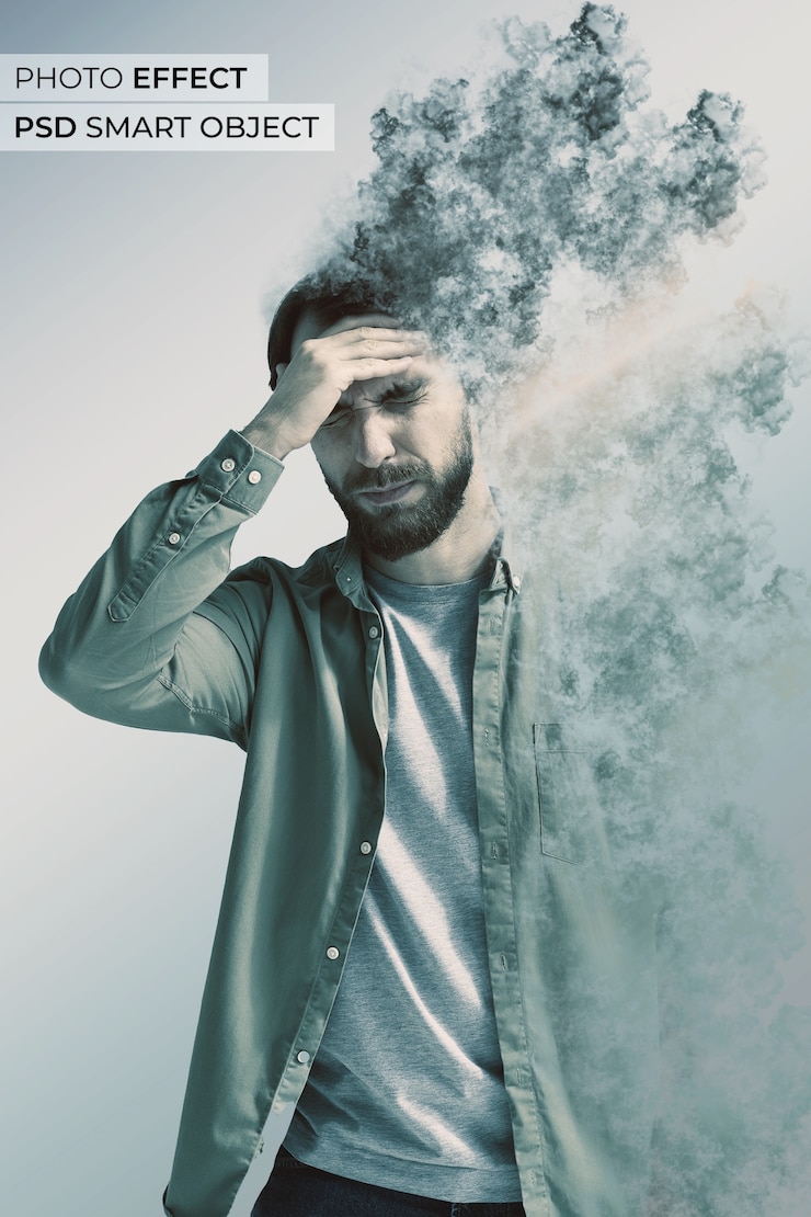 PSD gratuito effetto fotografico delle particelle di fumo