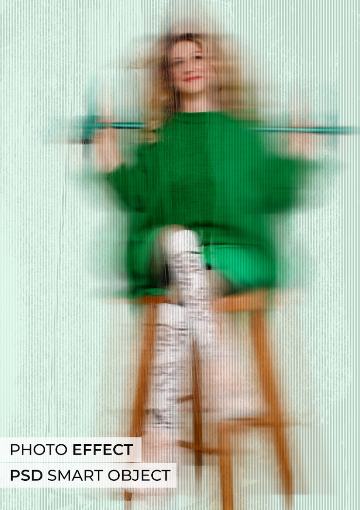PSD gratuito effetto fotografico di linee verticali sfocate