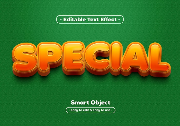 PSD gratuito effetto stile-testo speciale