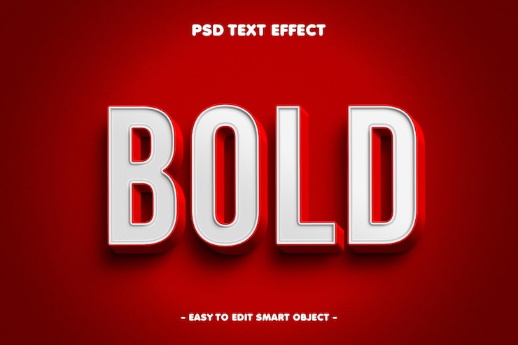 PSD gratuito effetto testo grassetto