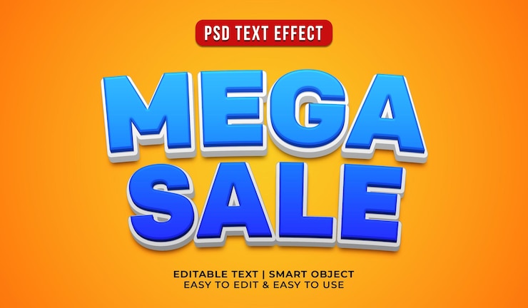 PSD gratuito effetto testo in stile 3d