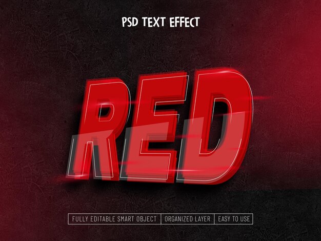 Effetto testo rosso grassetto