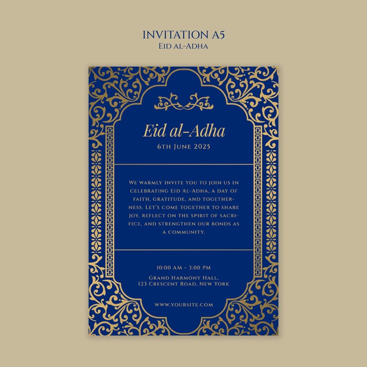 Gratis PSD eid al-adha sjabloonontwerp