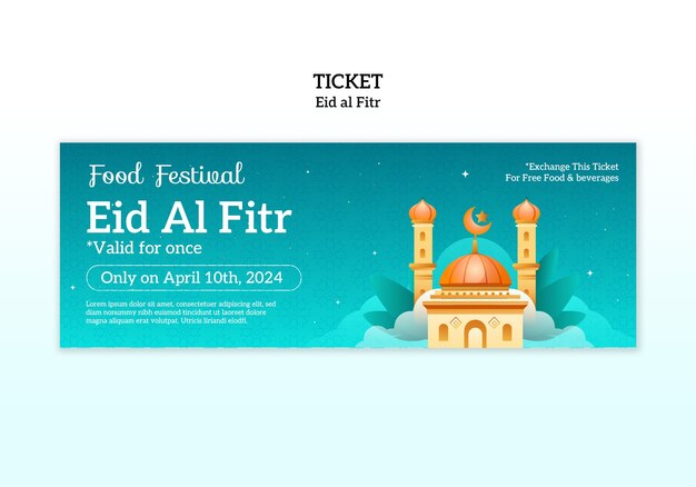 Gratis PSD eid al fitr sjabloonontwerp