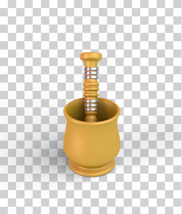 PSD Gratis eid mortar and pestle from the back side