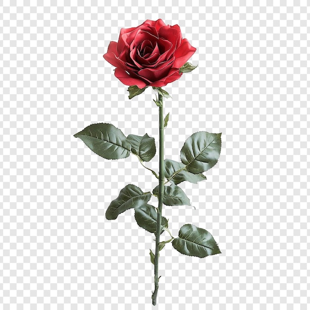 Elegancia y belleza de una sola rosa roja