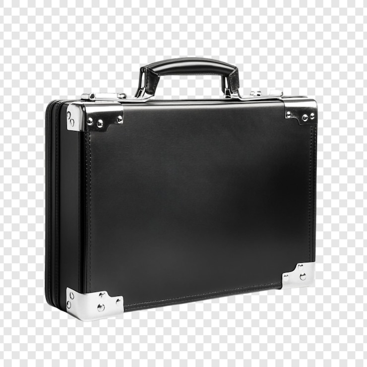 PSD Gratis elegant black leather briefcase professional and stylish