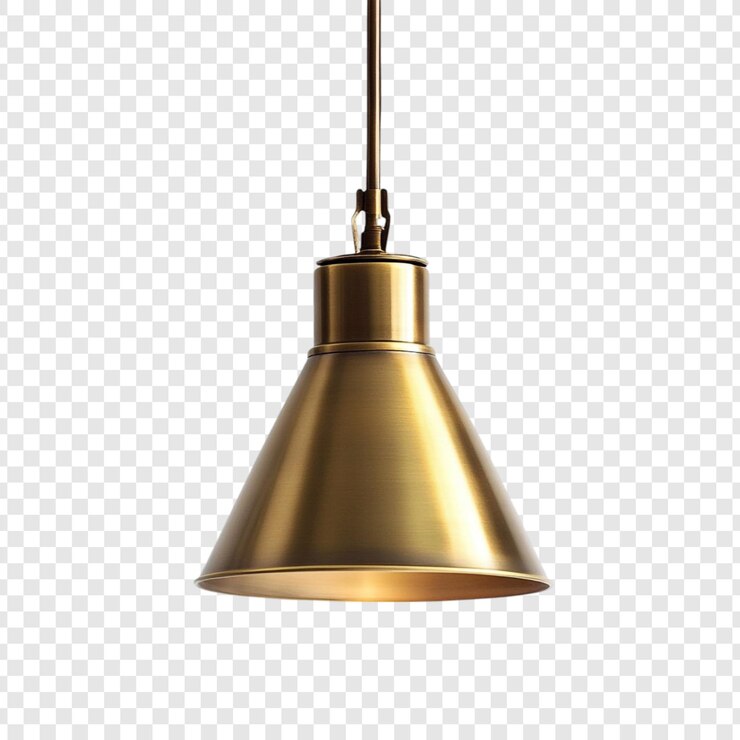 PSD Gratis elegant brass pendant lamp a modern lighting fixture