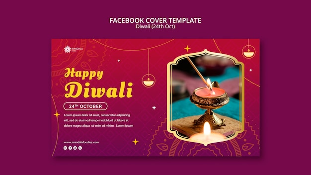 Gratis PSD elegant diwali-sjabloonontwerp