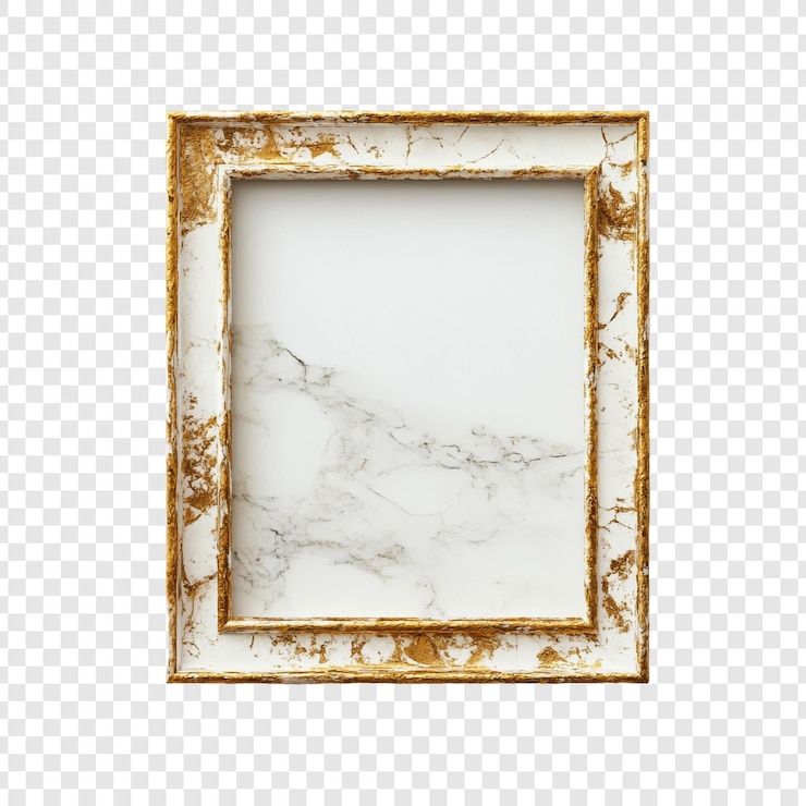 PSD Gratis elegant gold and white marble frame