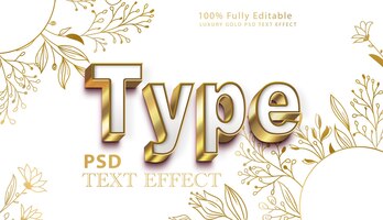 Elegant goud teksteffect in 3d-stijl