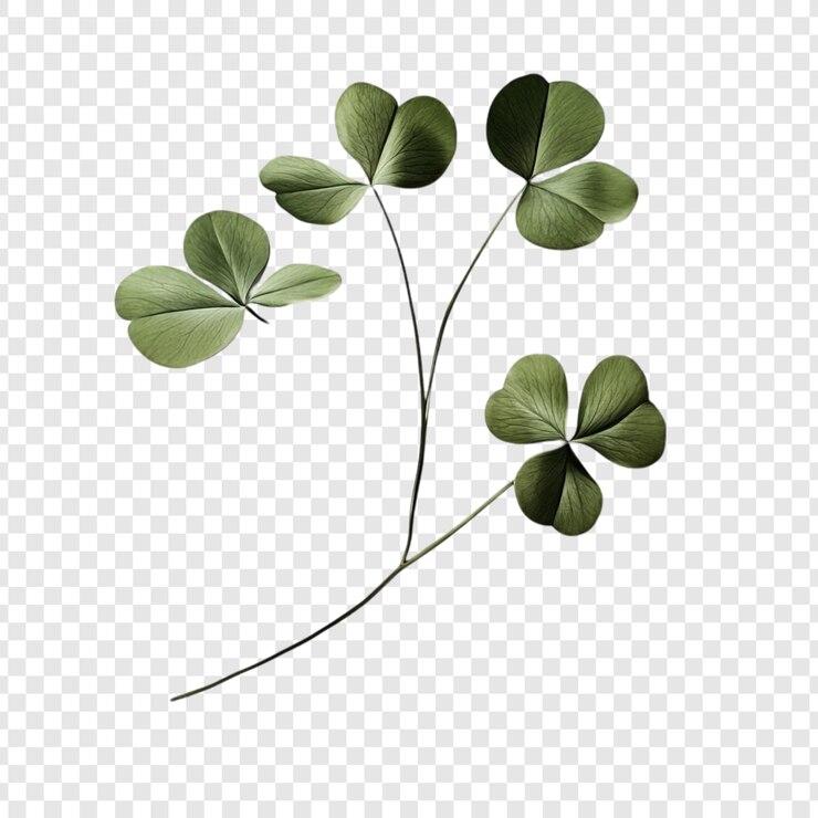 PSD Gratis elegant green clover leaf branch