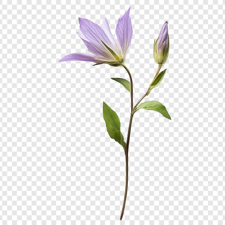 PSD Gratis elegant lavender clematis flower with bud