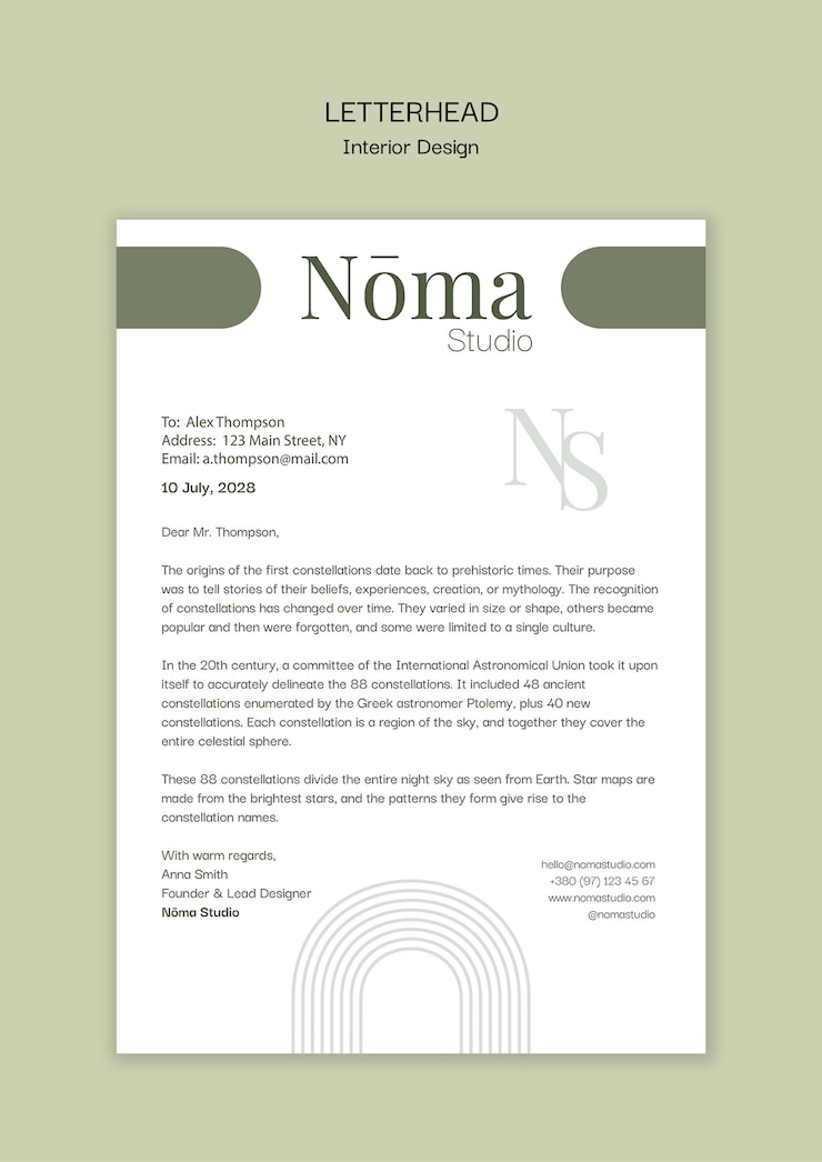 PSD Gratis elegant letterhead template