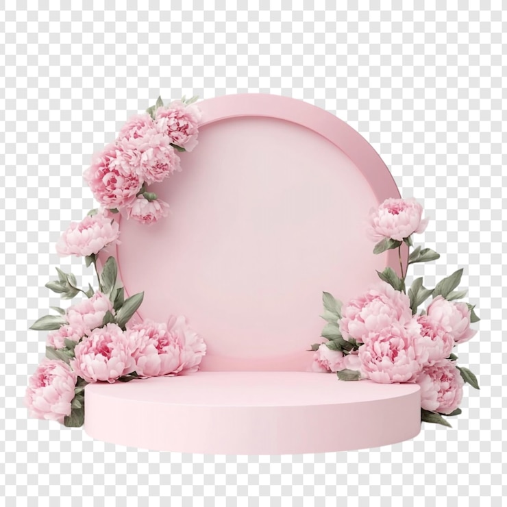 Gratis PSD elegant roze bloemen stand