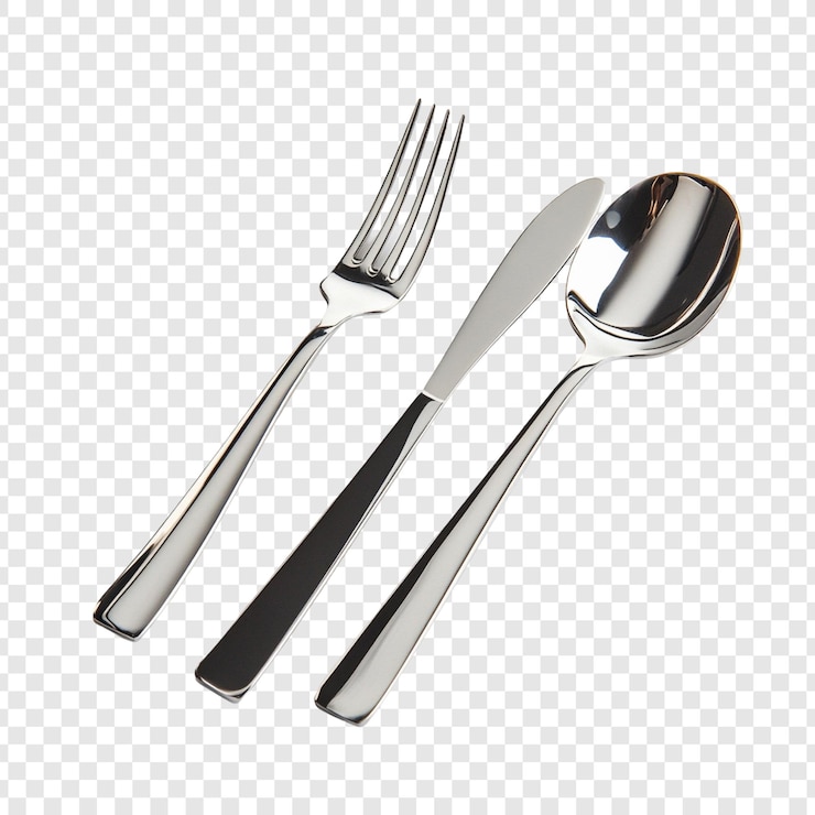 PSD Gratis elegant silverware set fork knife and spoon