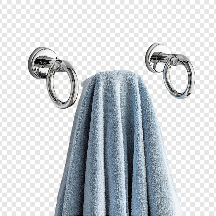 PSD Gratis elegant towel ring set chrome finish soft towel