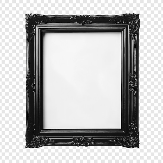 Elegant zwart frame Een klassiek fotoram voor uw kunstwerk