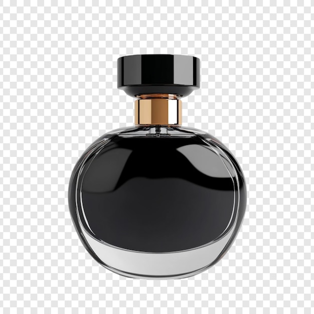 Elegante botella de perfume negro