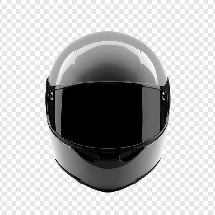 PSD gratuito el elegante casco de motocicleta gris de vista delantera